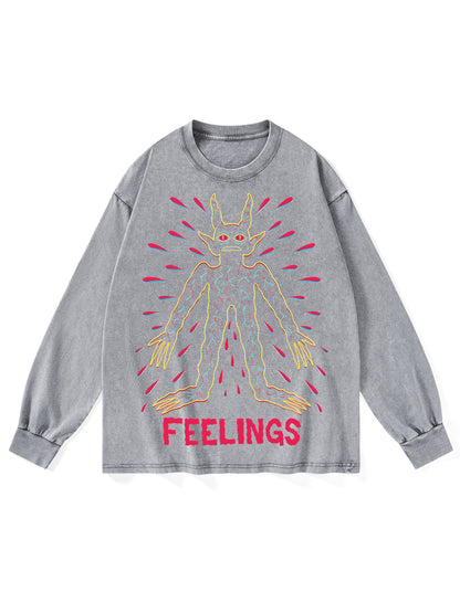 FEELINGS WASHED LONG-SLEEVE TSHIRT