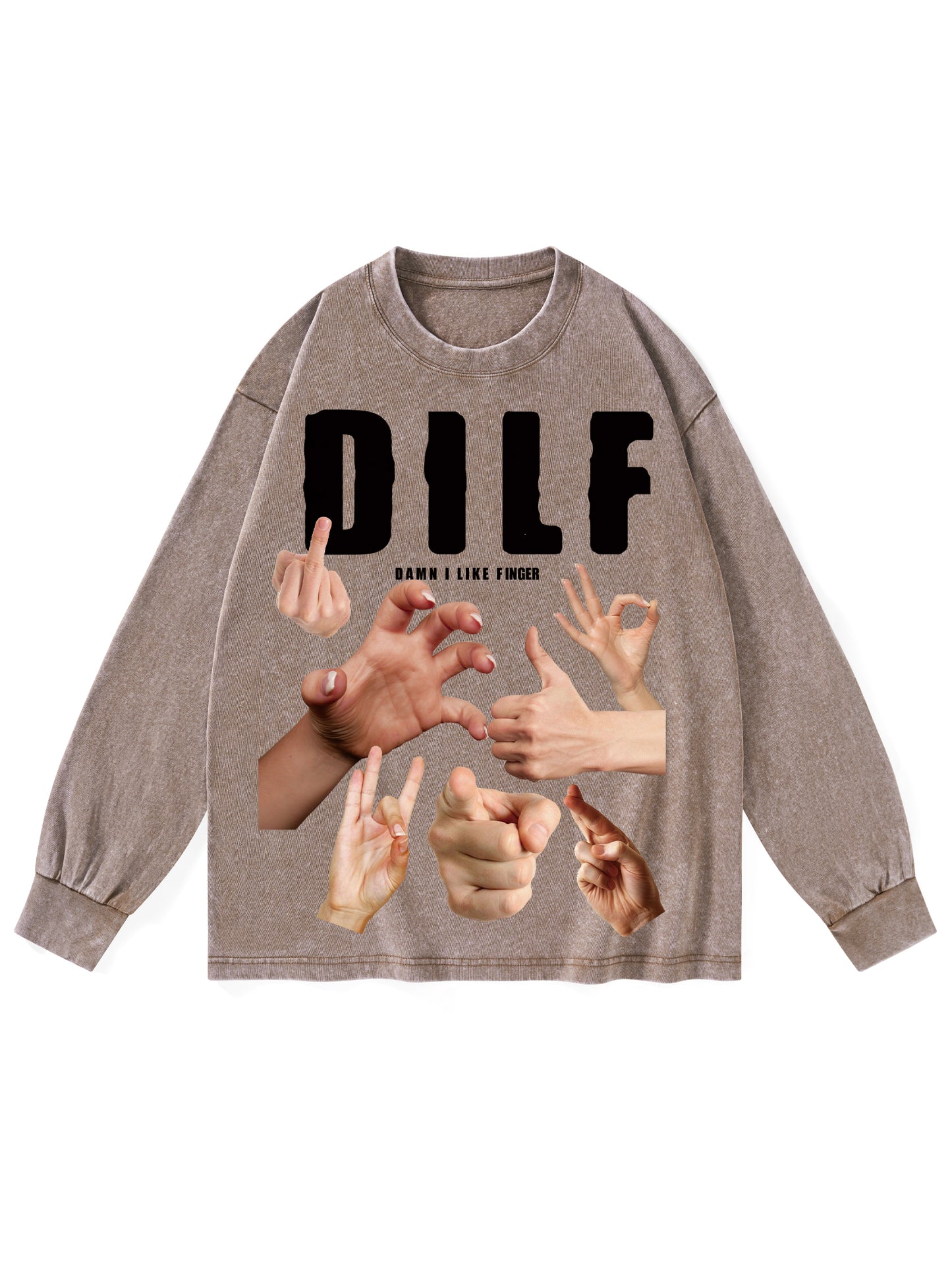 DILF WASHED LONG-SLEEVE TSHIRT