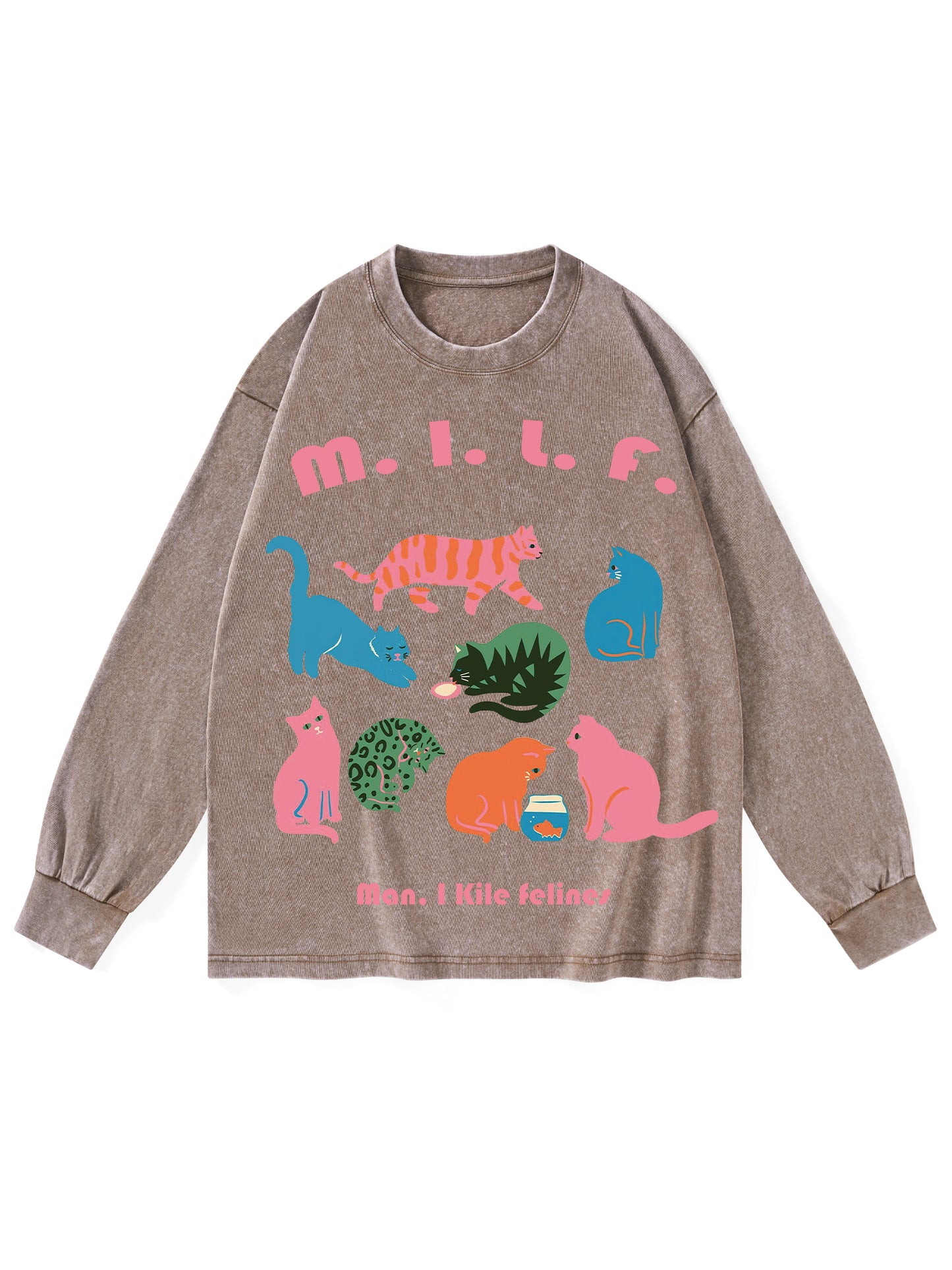 MILF WASHED LONG-SLEEVE TSHIRT