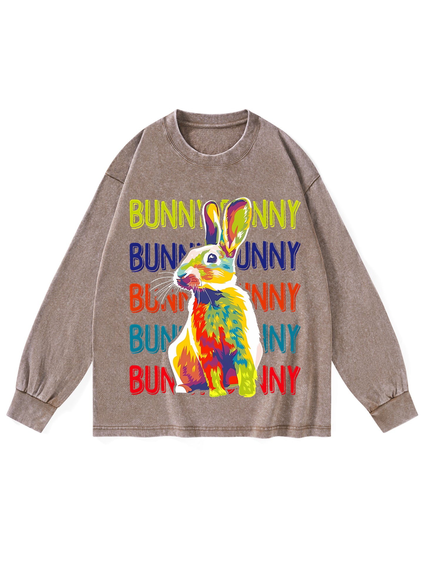 BUNNY WASHED LONG-SLEEVE TSHIRT