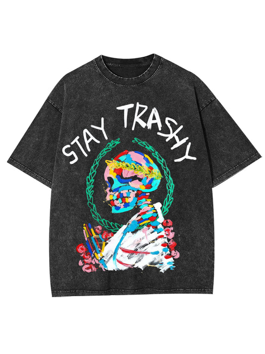 STAY TRASHY WASHED TSHIRT