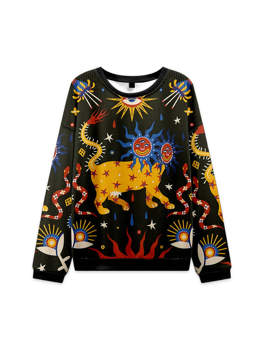 COSMIC LION KNIT SWEATSHIRT