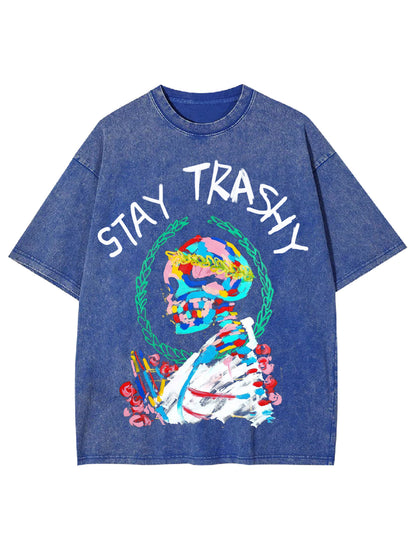 STAY TRASHY WASHED TSHIRT