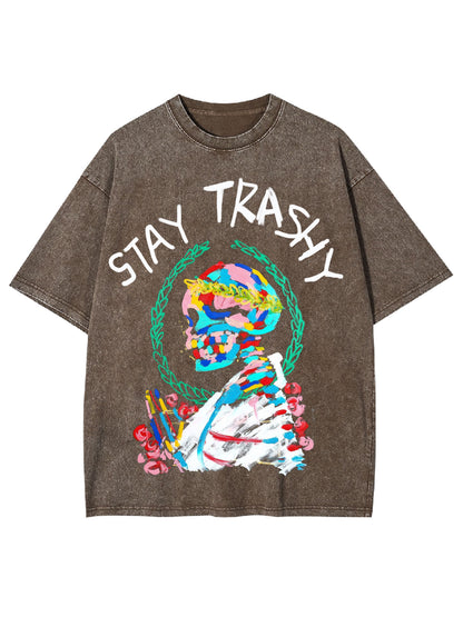 STAY TRASHY WASHED TSHIRT