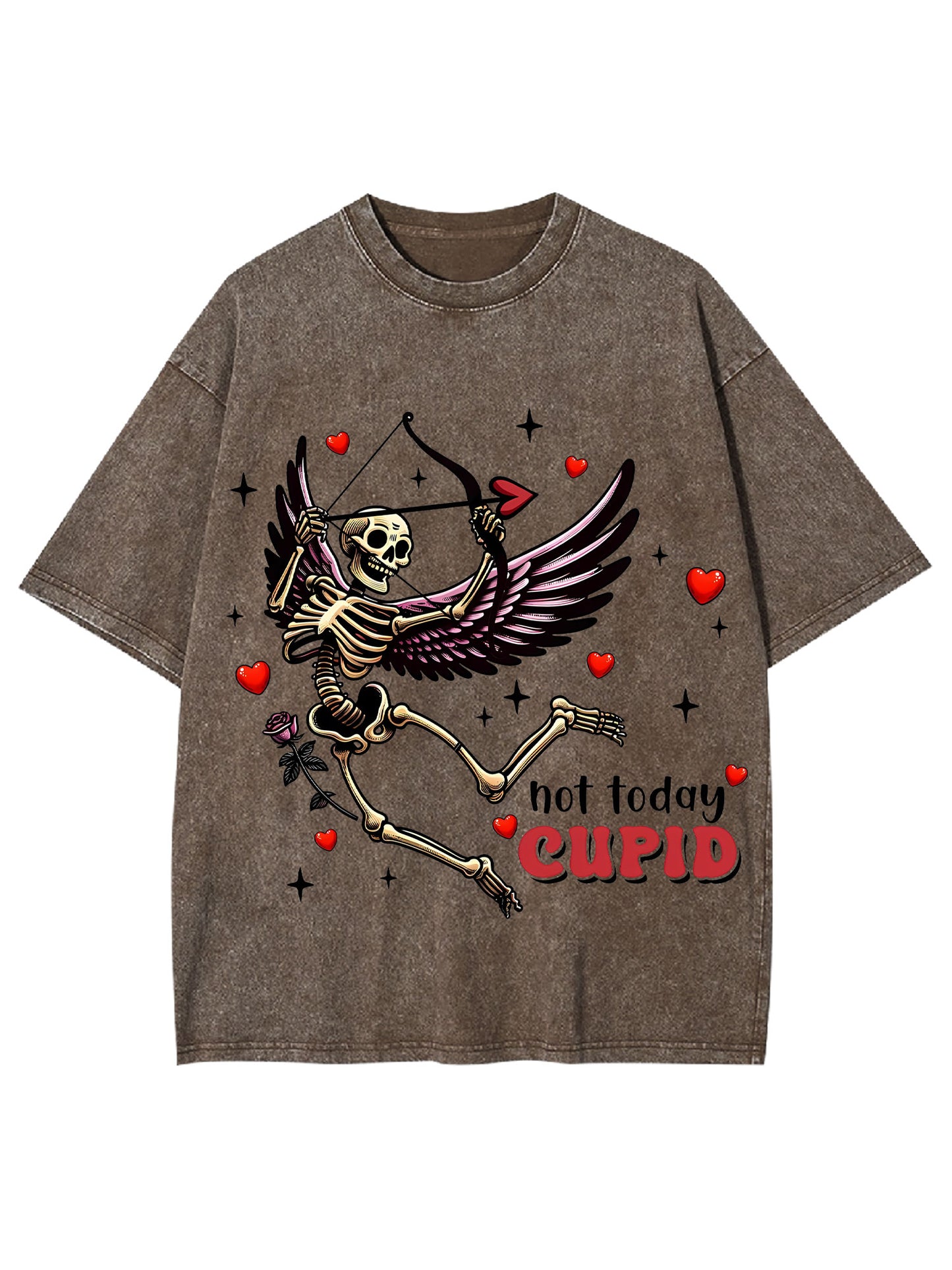 NOT TODAY CUPID WASHED TSHIRT