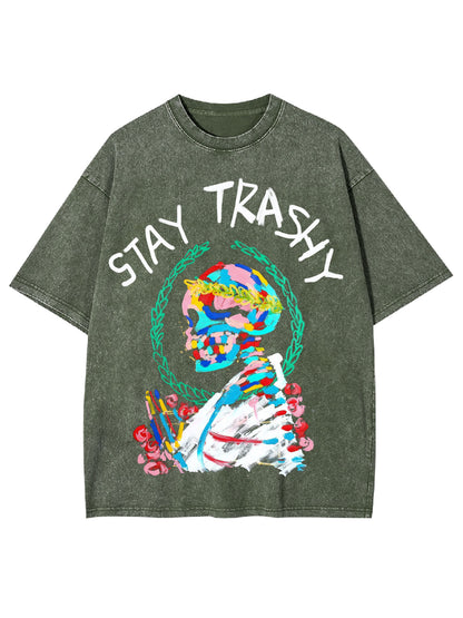 STAY TRASHY WASHED TSHIRT