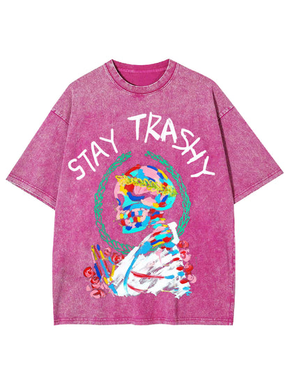 STAY TRASHY WASHED TSHIRT