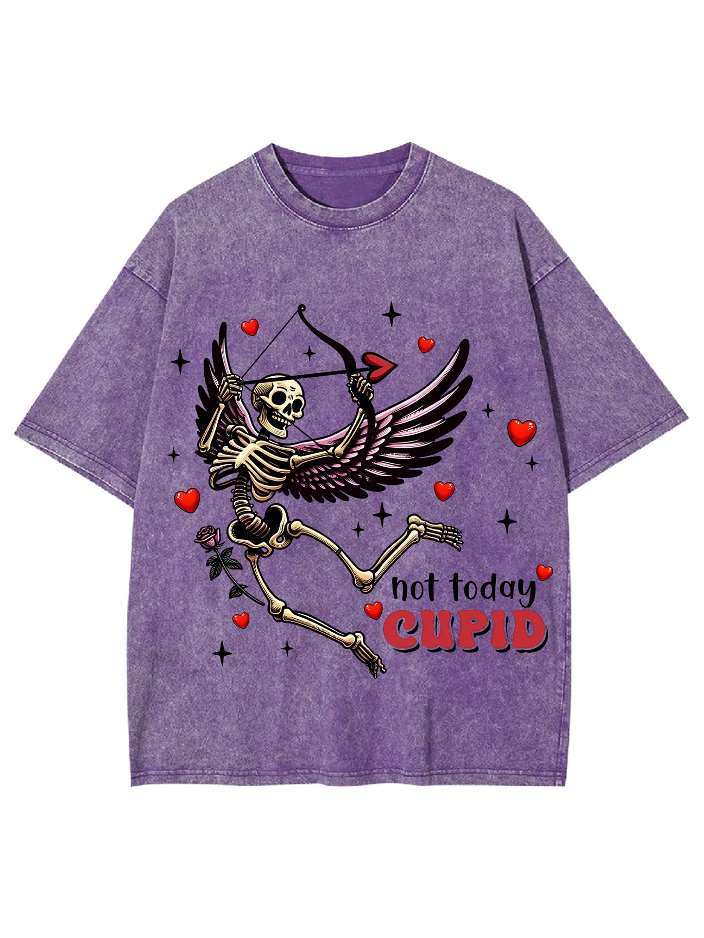 NOT TODAY CUPID WASHED TSHIRT