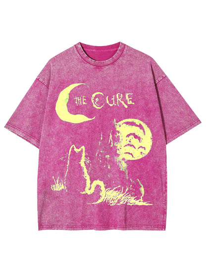 MOON AND CAT WASHED TSHIRT