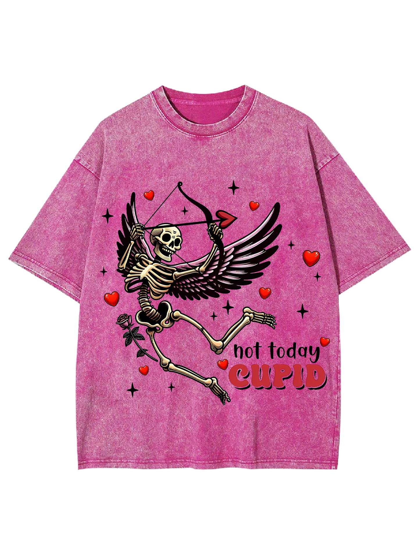 NOT TODAY CUPID WASHED TSHIRT