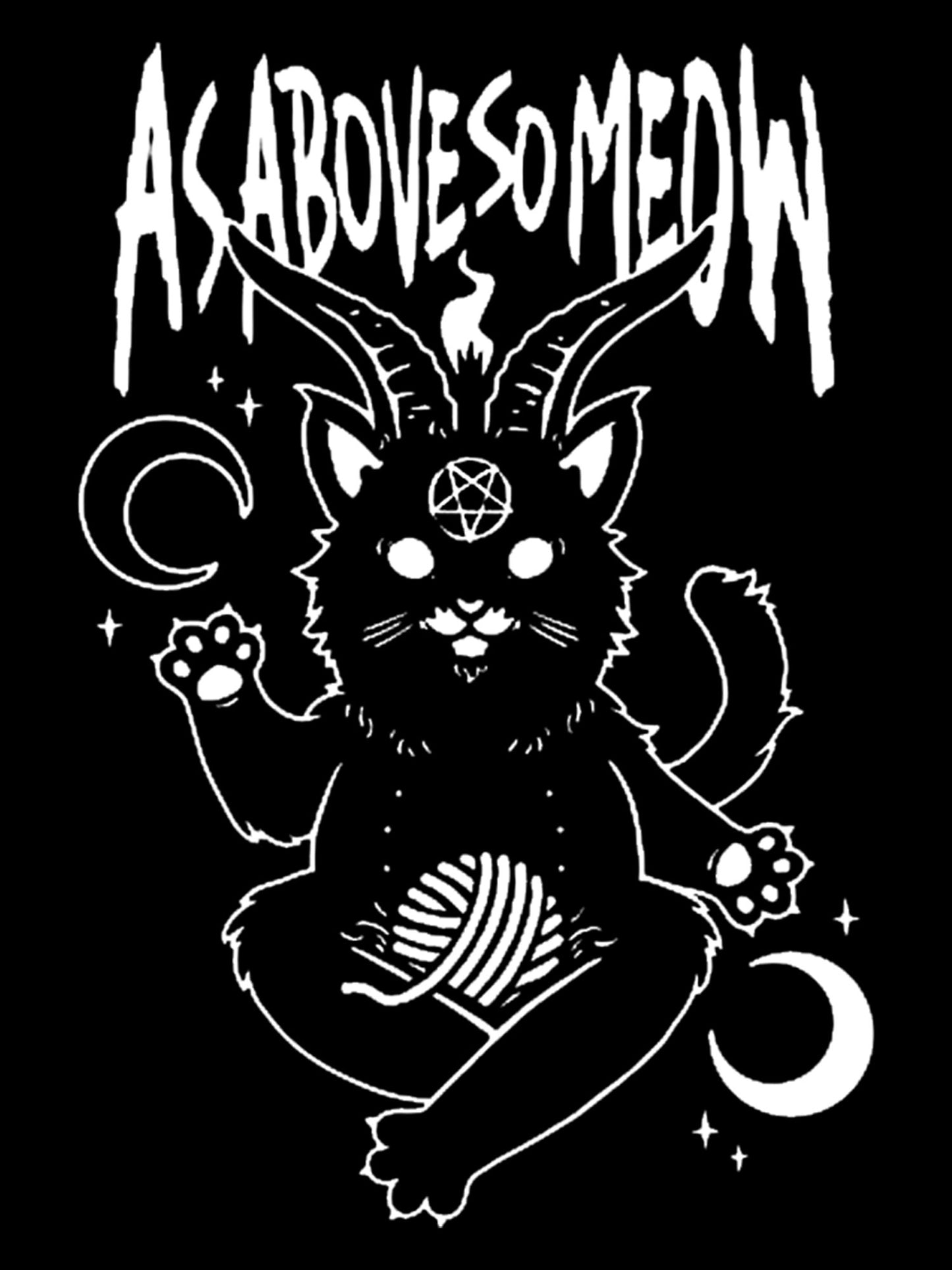 AS ABOVE SO MEOW WASHED TSHIRT