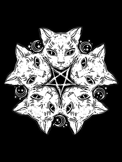 CAT PENTAGRAN WASHED TSHIRT