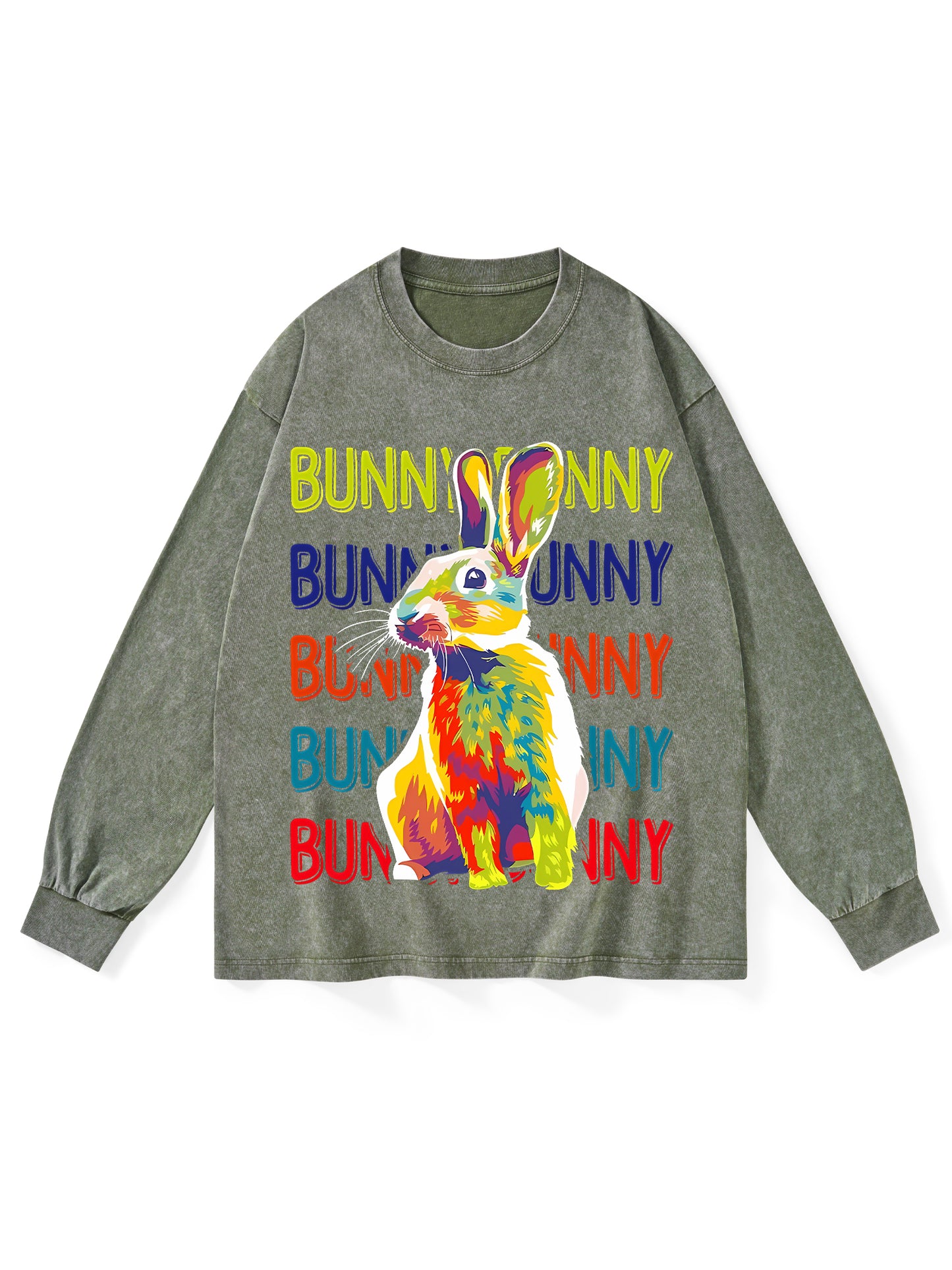 BUNNY WASHED LONG-SLEEVE TSHIRT