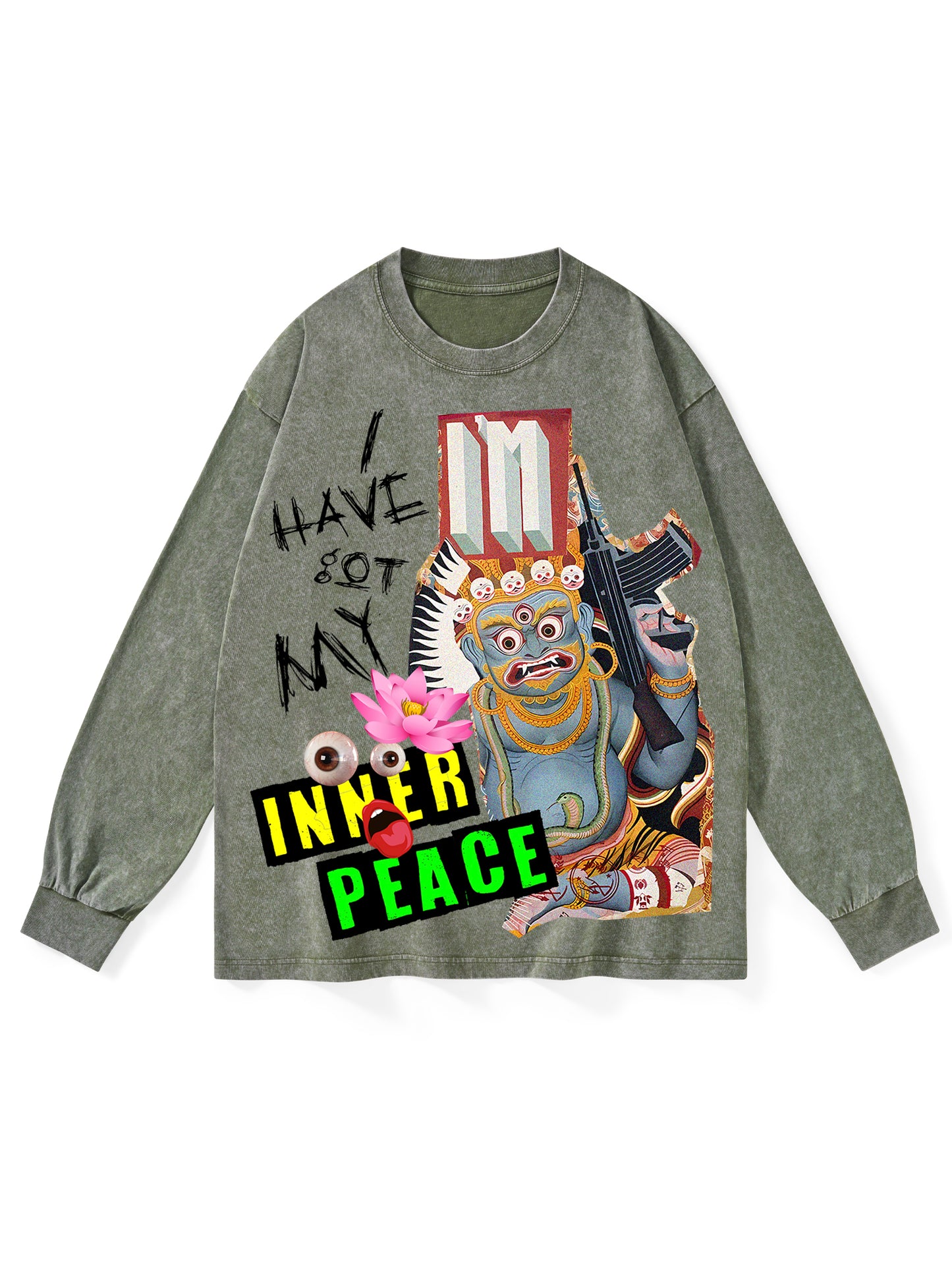 I HAVE GOT MY INNER PEACE WASHED LONG-SLEEVE TSHIRT