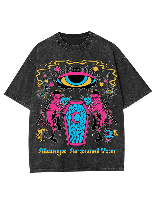 ALWAYS AROUND YOU WASHED TSHIRT