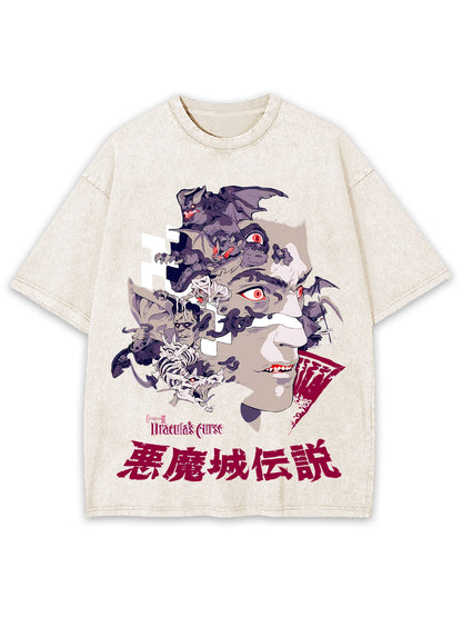 CURSE OF THE VAMPIRE KING WASHED TSHIRT