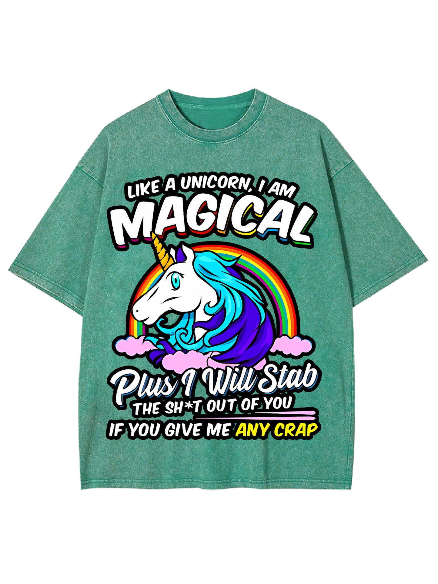 LIKE A UNICORN, I AM  MAGICAL WASHED TSHIRT