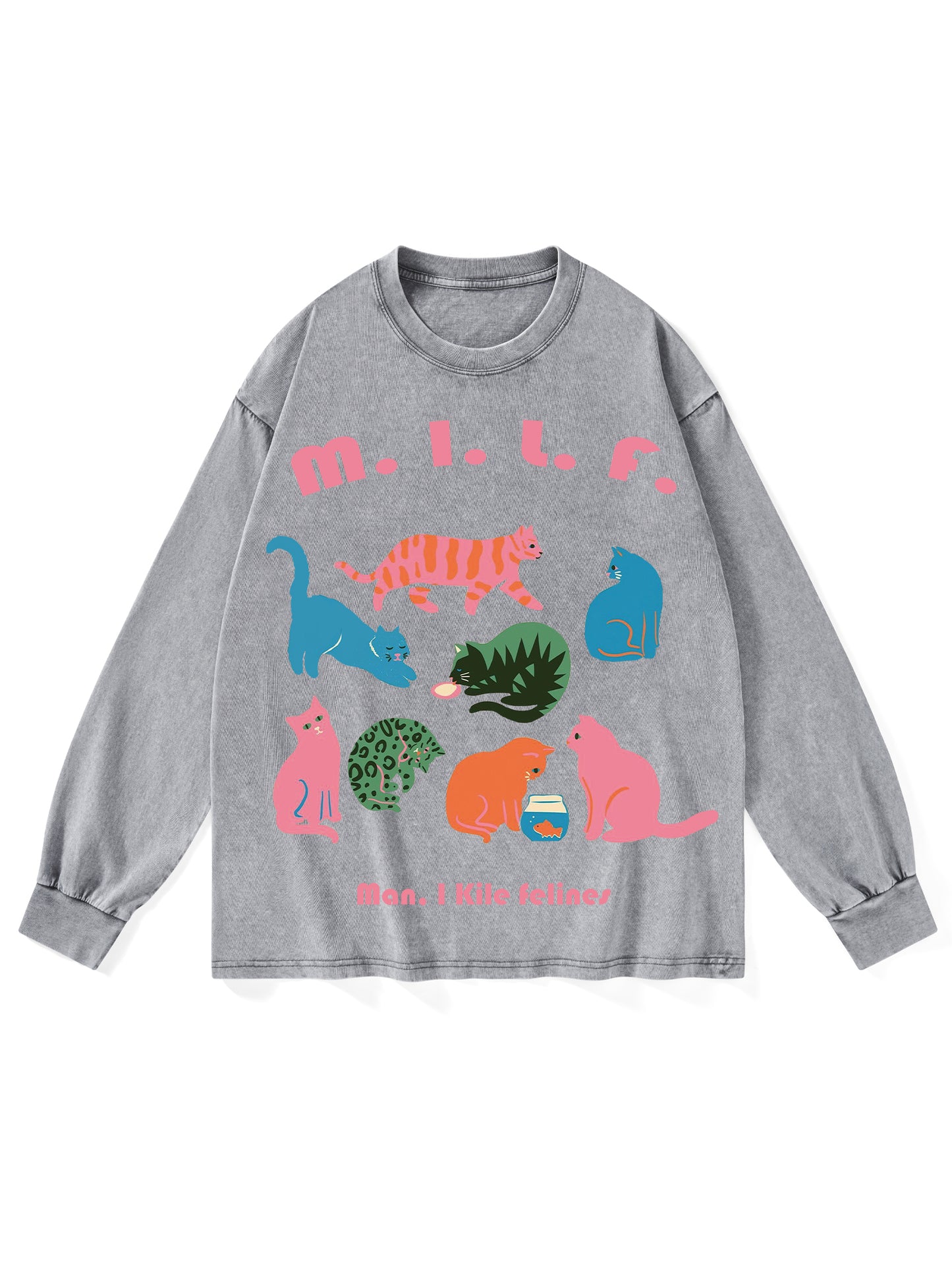 MILF WASHED LONG-SLEEVE TSHIRT