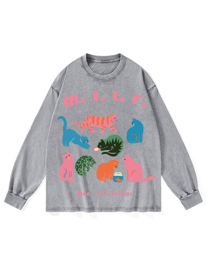 MILF WASHED LONG-SLEEVE TSHIRT