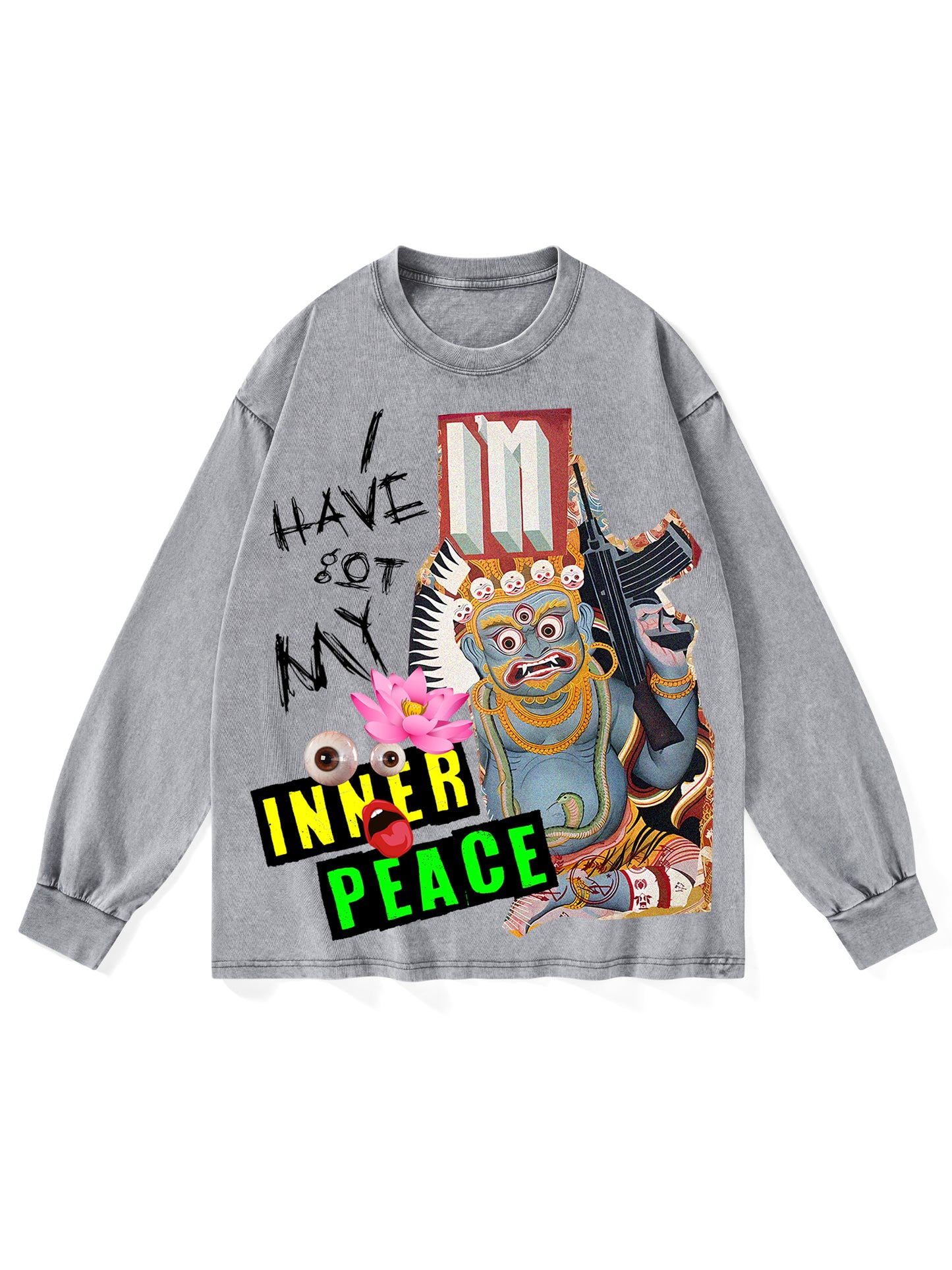 I HAVE GOT MY INNER PEACE WASHED LONG-SLEEVE TSHIRT