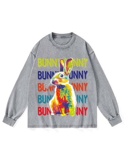 BUNNY WASHED LONG-SLEEVE TSHIRT