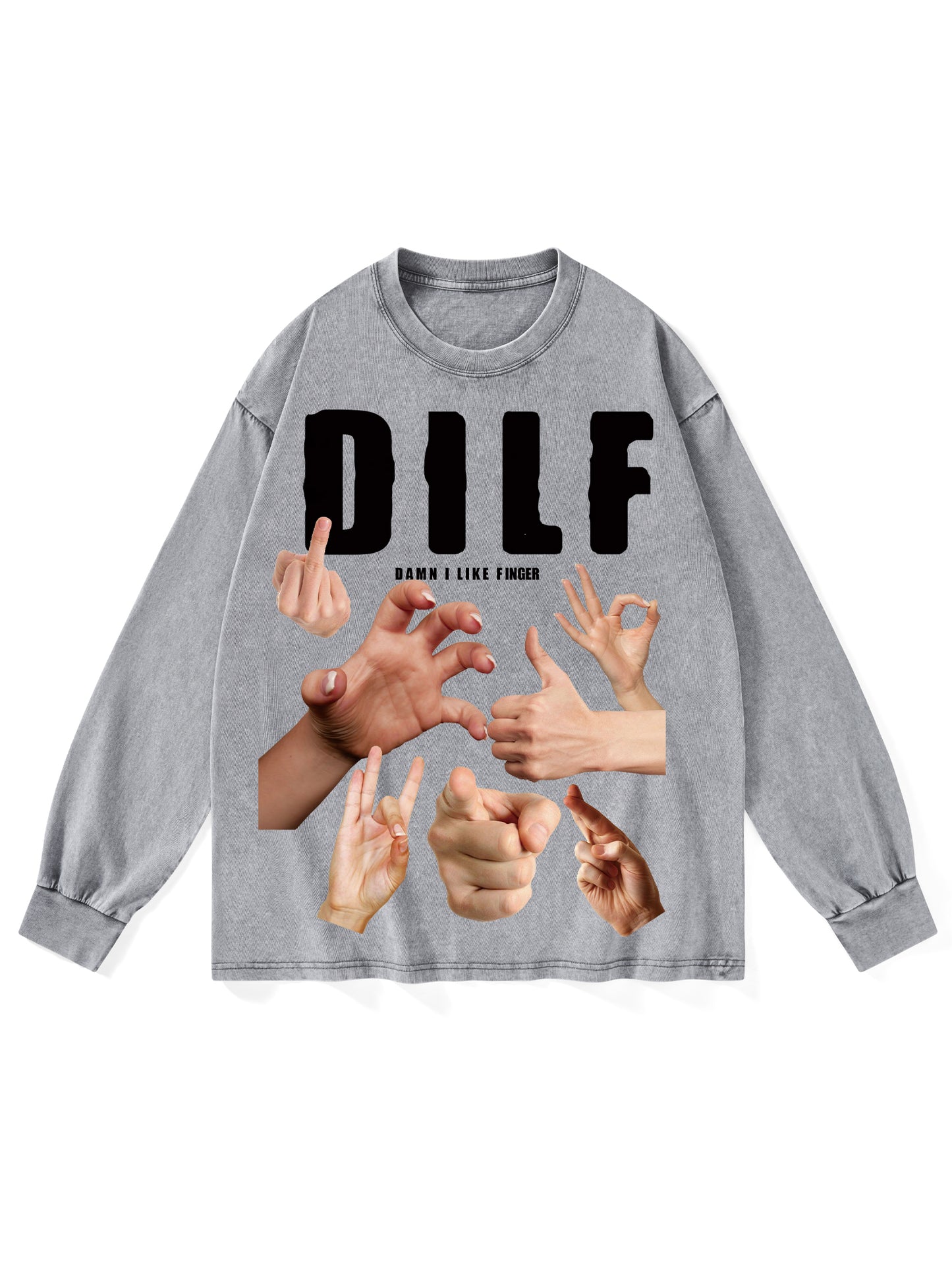 DILF WASHED LONG-SLEEVE TSHIRT