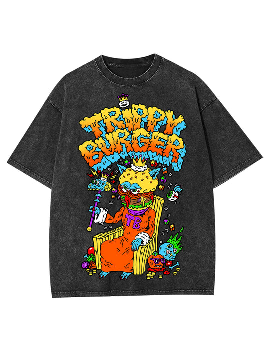 TRIPPY BURGER WASHED TSHIRT