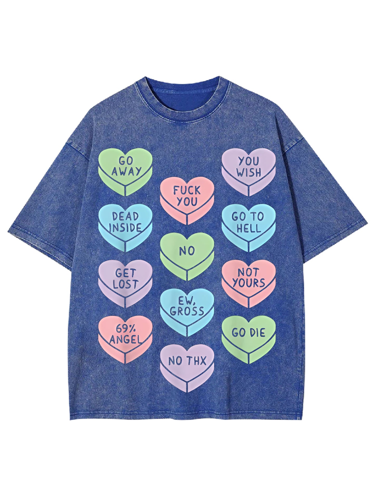 MEAN HEART CANDIES WASHED TSHIRT