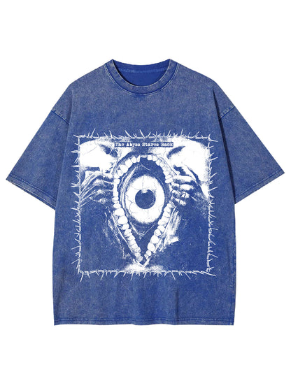 GAZE INTO THE ABYSS WASHED TSHIRT