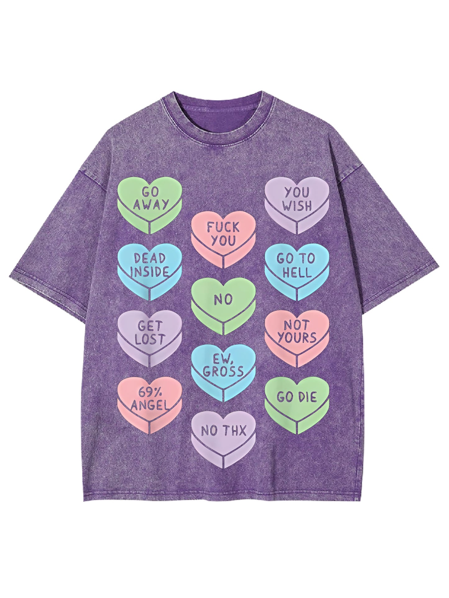 MEAN HEART CANDIES WASHED TSHIRT