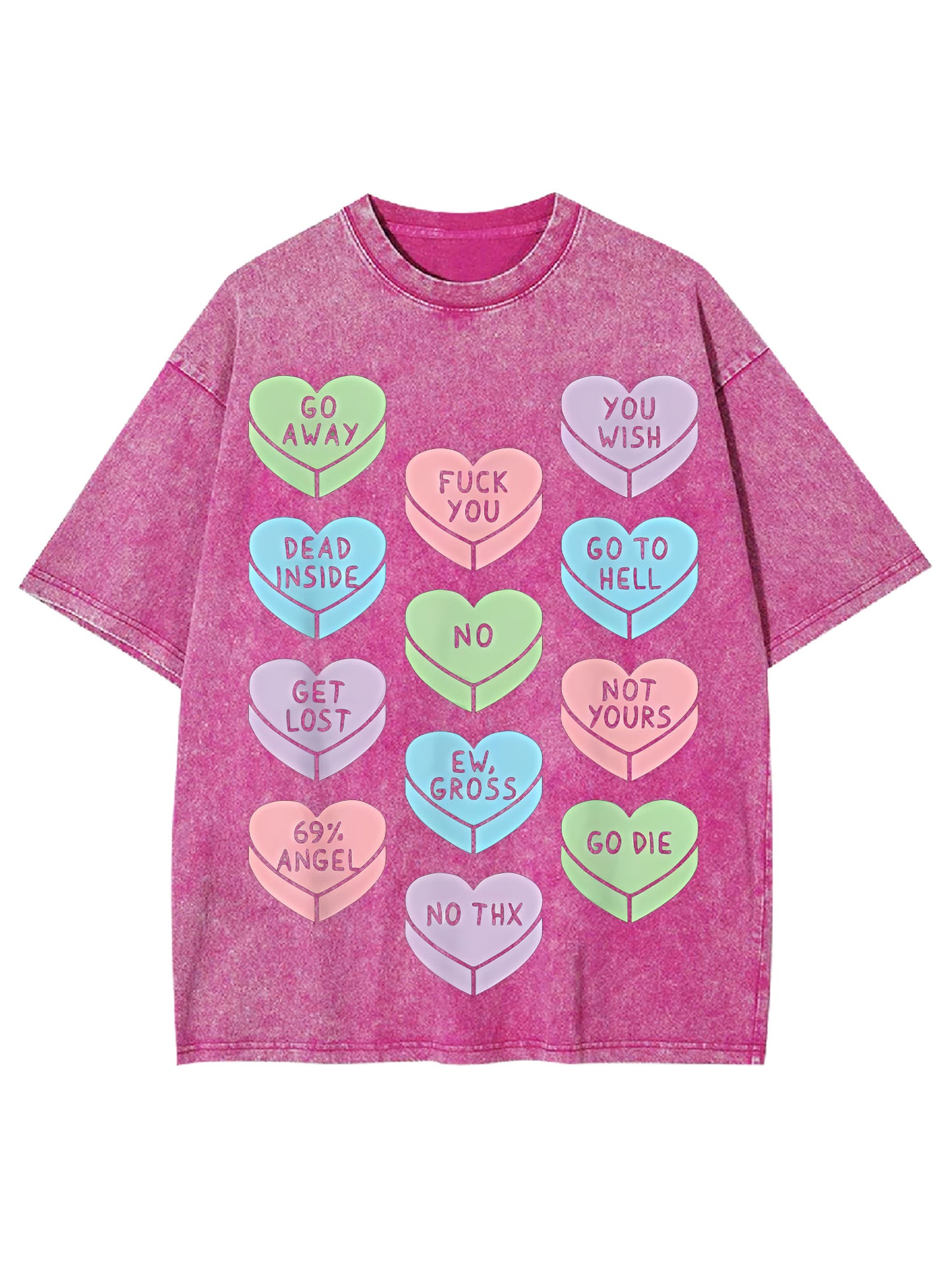 MEAN HEART CANDIES WASHED TSHIRT