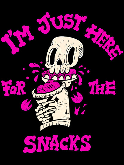 I'M JUST HERE FOR THE SNACKS WASHED TSHIRT