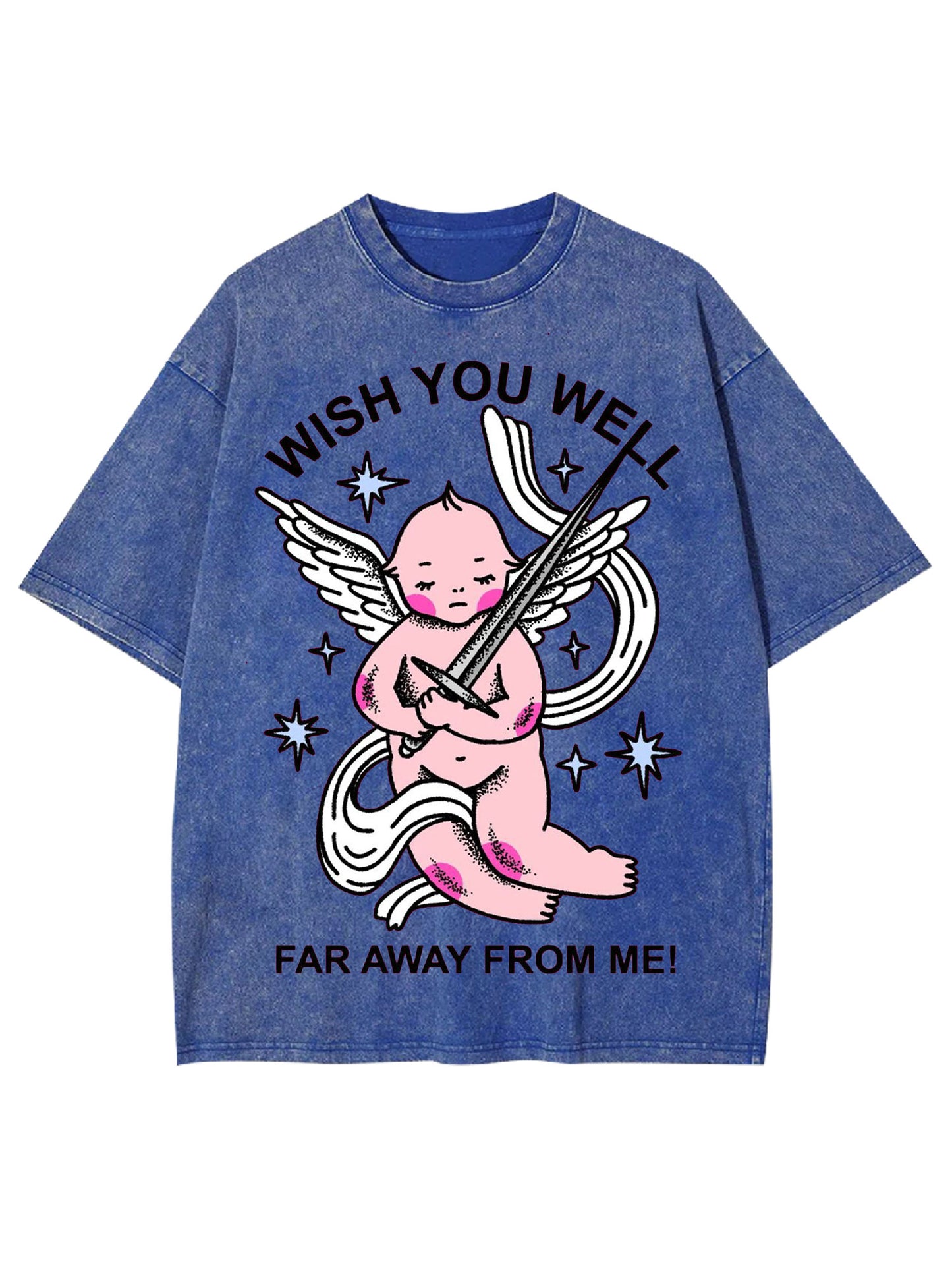 WISH YOU WELL WASHED TSHIRT