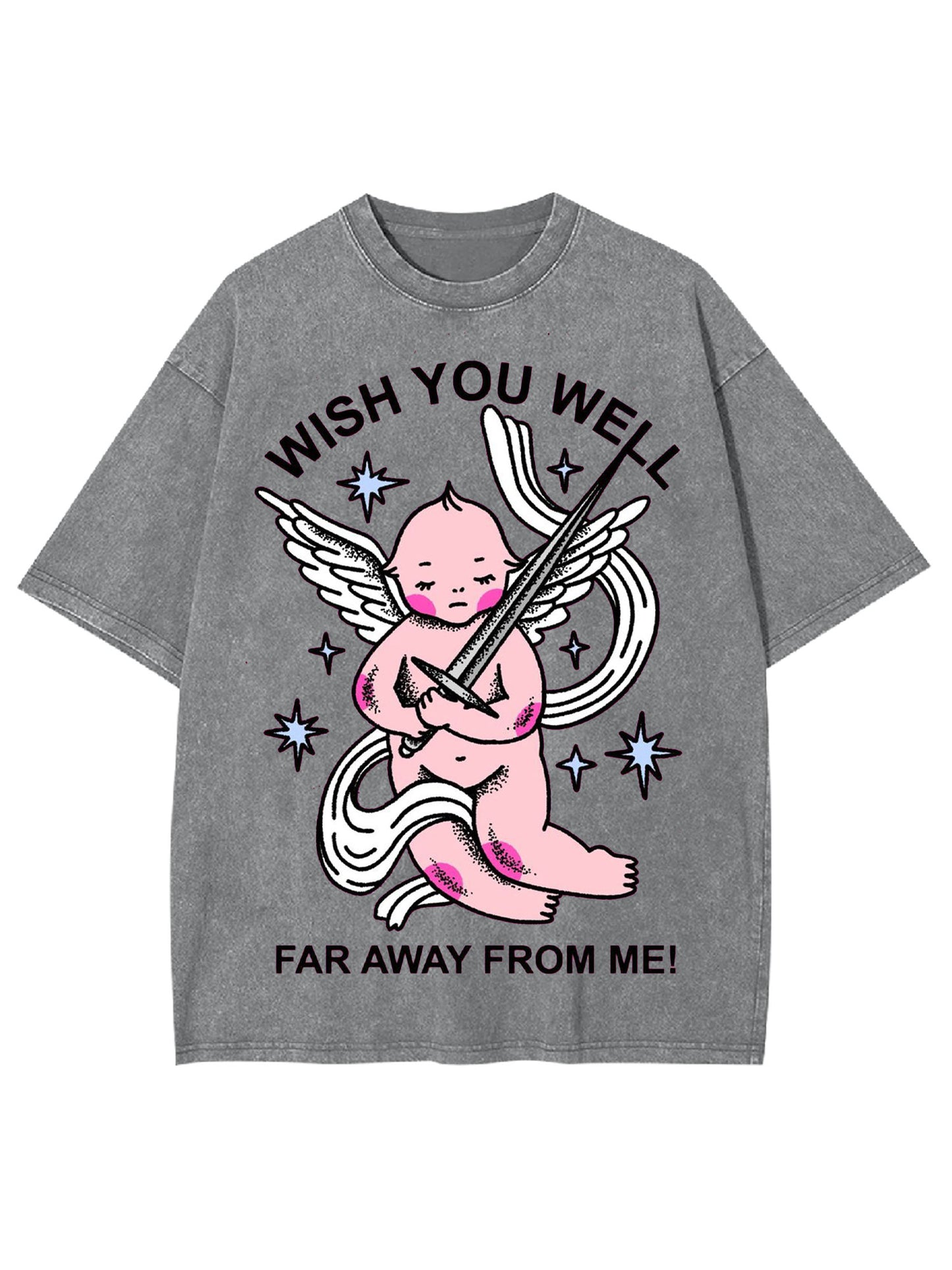 WISH YOU WELL WASHED TSHIRT