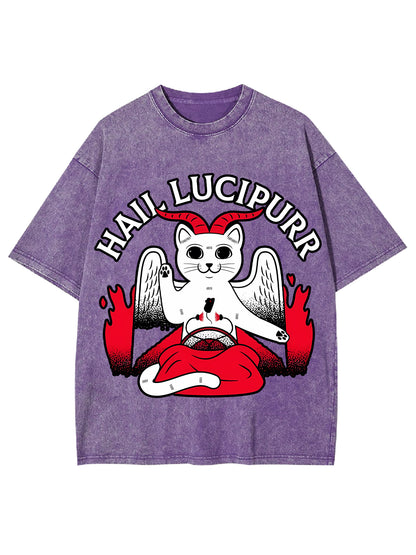 HAIL LUCIPURR WASHED TSHIRT