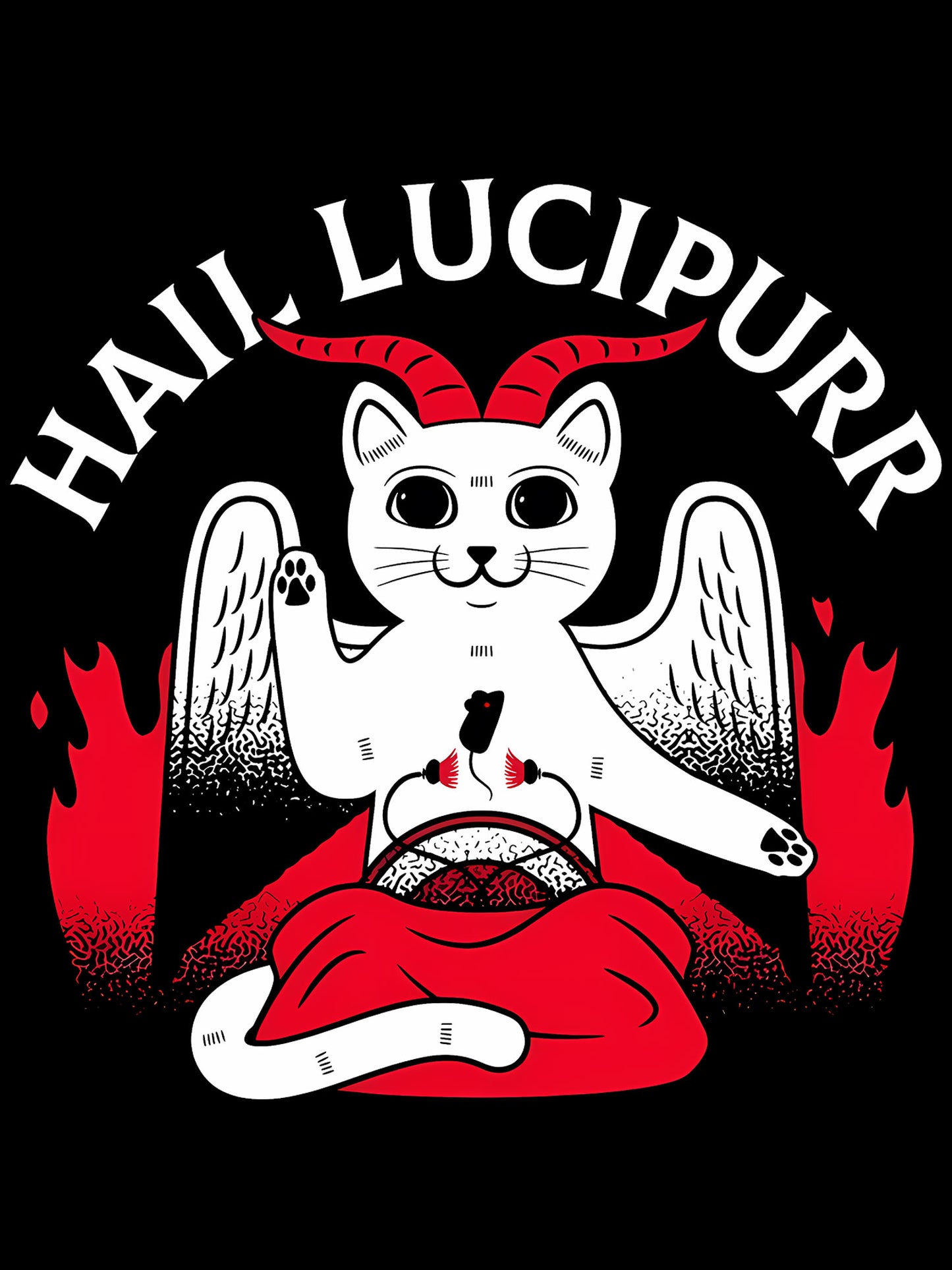 HAIL LUCIPURR WASHED TSHIRT