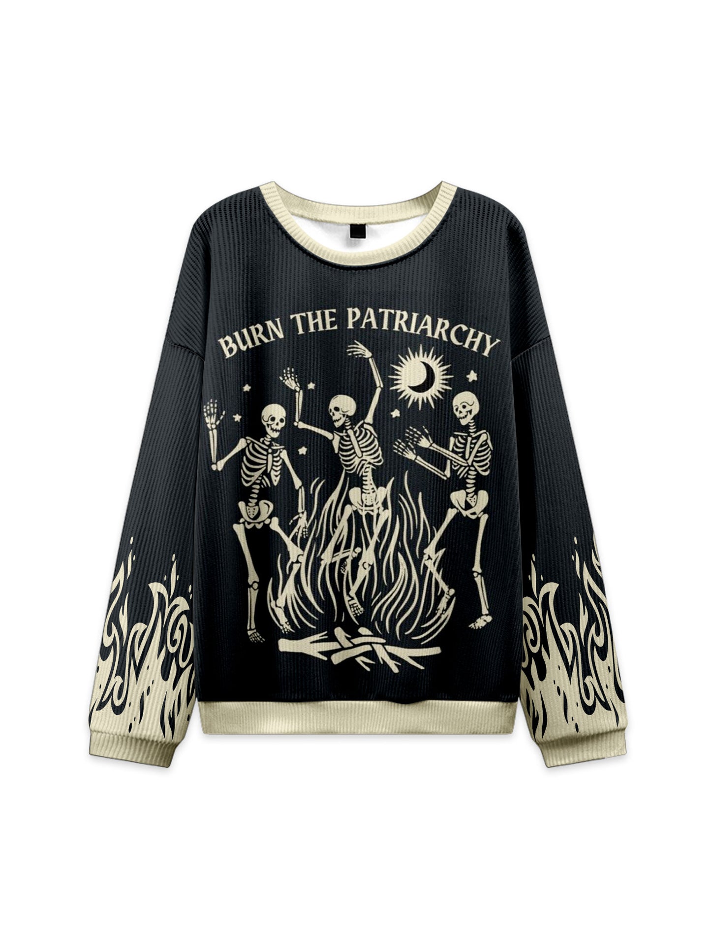 BURN THE PATRIARCHY KNIT SWEATSHIRT