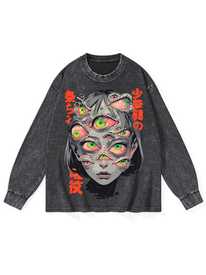 THOUSAND EYED FANTASY WASHED LONG-SLEEVE TSHIRT