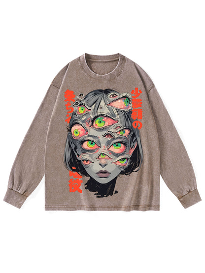 THOUSAND EYED FANTASY WASHED LONG-SLEEVE TSHIRT