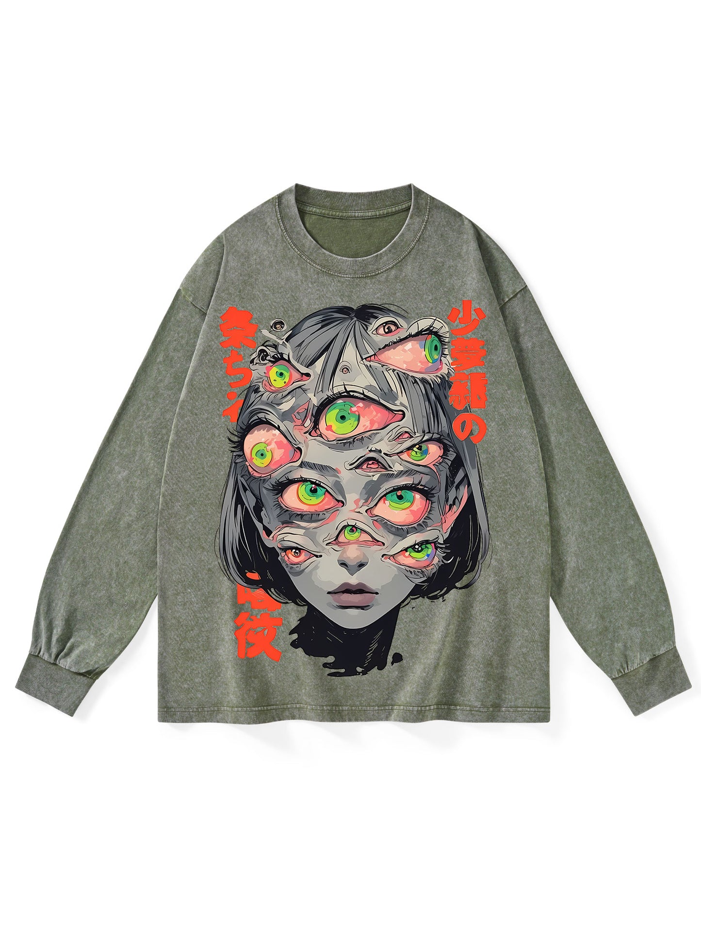 THOUSAND EYED FANTASY WASHED LONG-SLEEVE TSHIRT