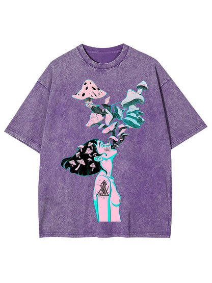 MUSHROOM DREAMSCAPE WASHED TSHIRT