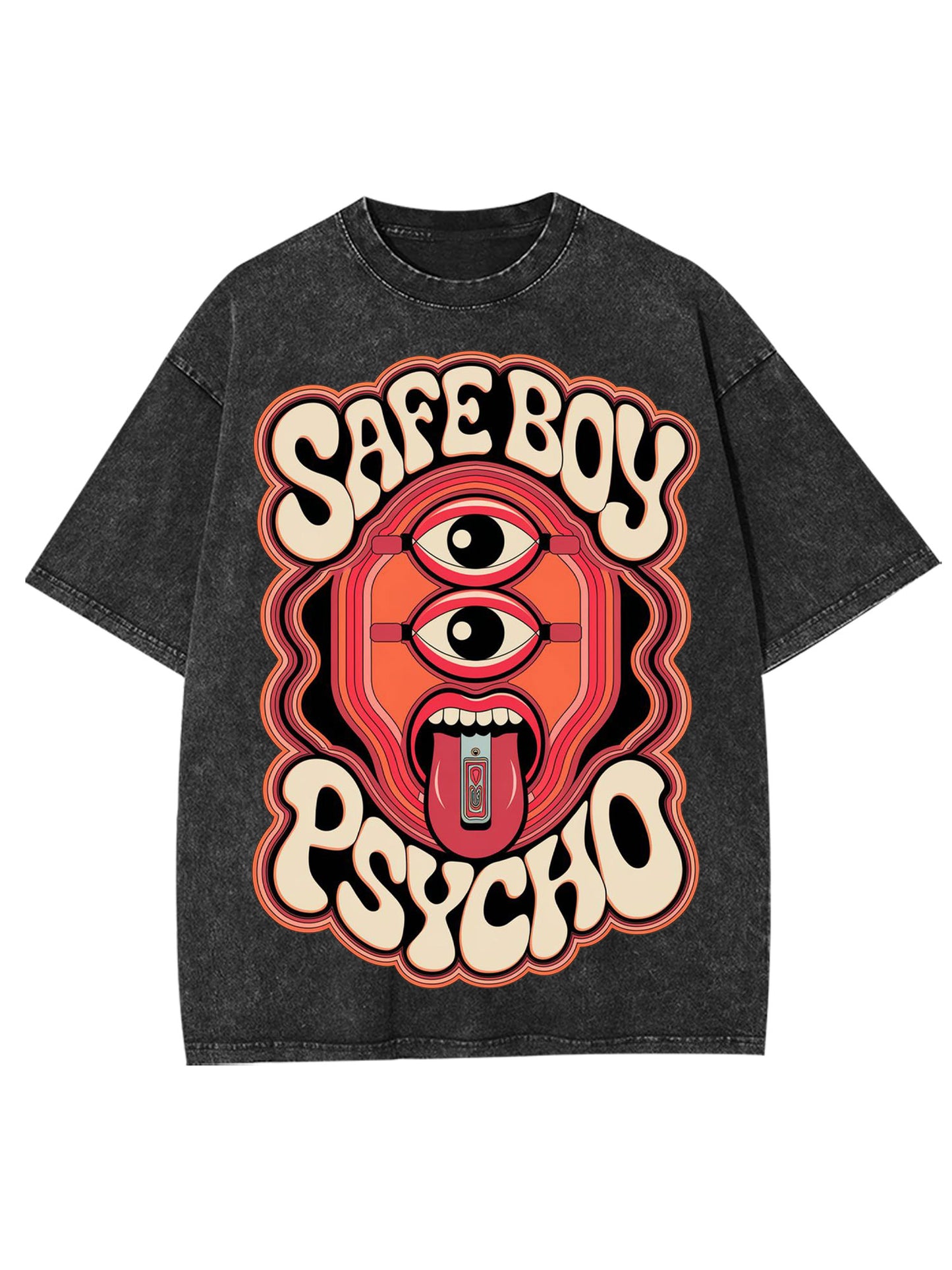 SAFE BOY PSYCHO WASHED TSHIRT