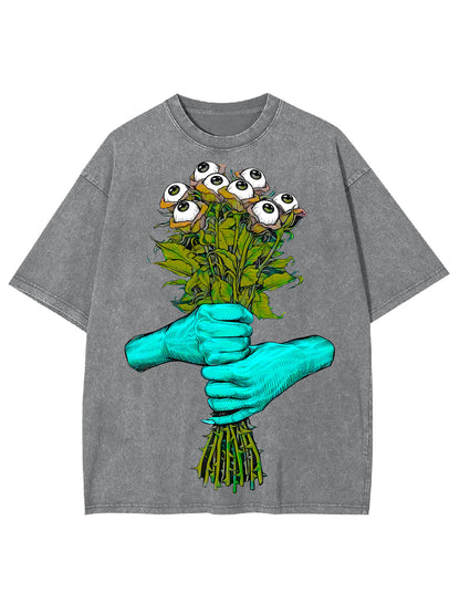 EYE BALL BOUQUET WASHED TSHIRT