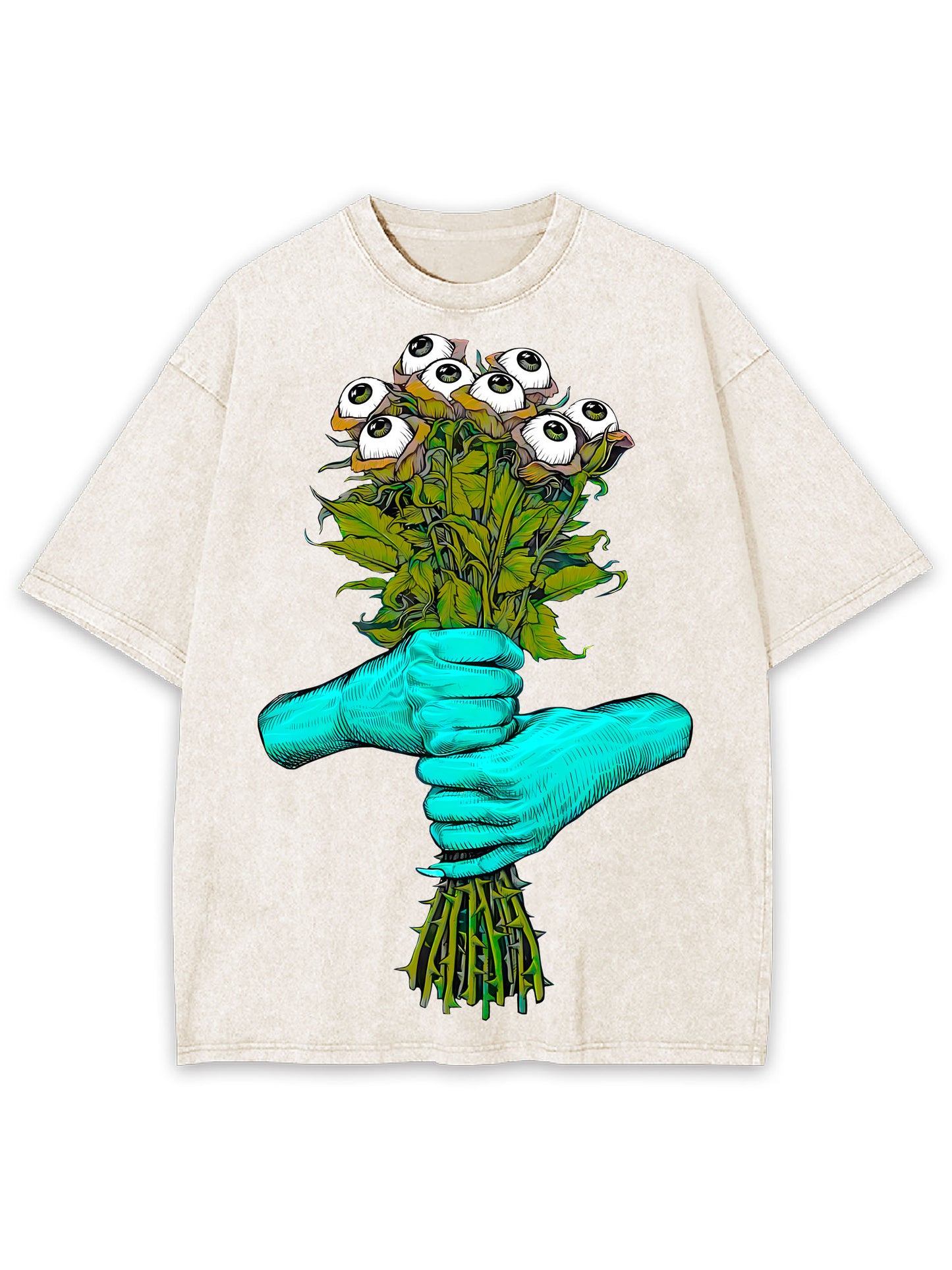 EYE BALL BOUQUET WASHED TSHIRT