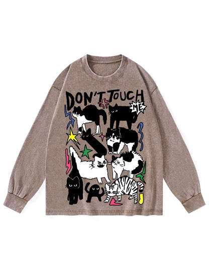 DON'T TOUCH ME WASHED LONG-SLEEVE TSHIRT