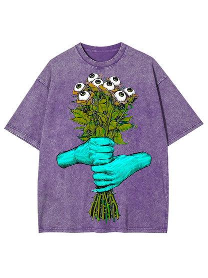 EYE BALL BOUQUET WASHED TSHIRT