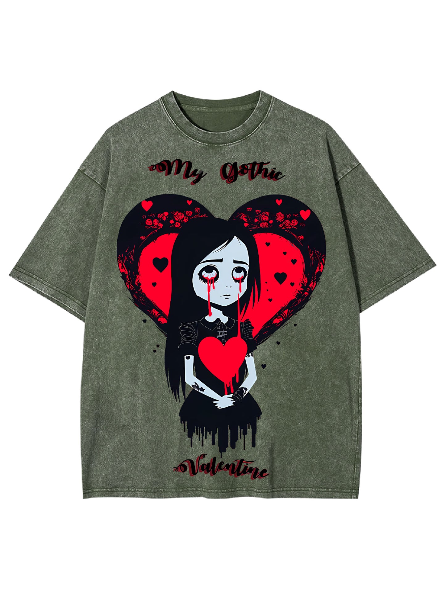 MY GOTHIC VALENTINE WASHED TSHIRT