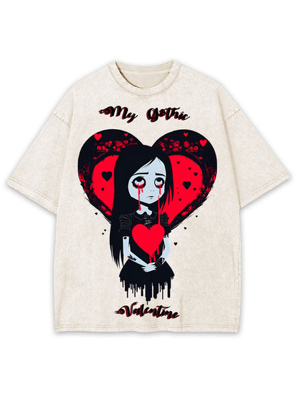 MY GOTHIC VALENTINE WASHED TSHIRT