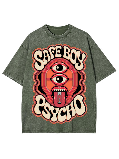 SAFE BOY PSYCHO WASHED TSHIRT