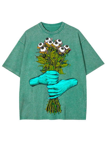 EYE BALL BOUQUET WASHED TSHIRT